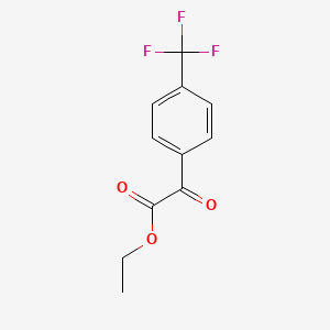 Ethyl 2-oxo-2-(4-(trifluoromethyl)phenyl)acetate chemical structure (CAS 73790-06-4)