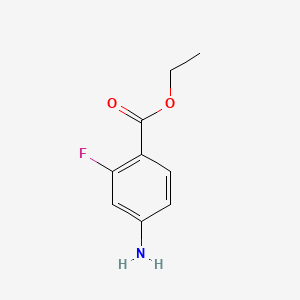 Ethyl 4-amino-2-fluorobenzoate chemical structure (CAS 73792-06-0)