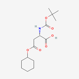 Boc-Asp(OcHx)-OH chemical structure (CAS 73821-95-1)