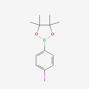 2-(4-Iodophenyl)-4,4,5,5-tetramethyl-1,3,2-dioxaborolane chemical structure (CAS 73852-88-7)