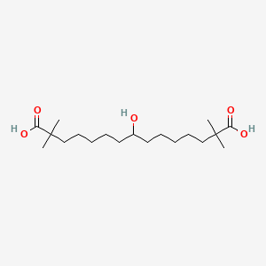 8-Hydroxy-2,2,14,14-tetramethylpentadecanedioic acid chemical structure (CAS 738606-46-7)