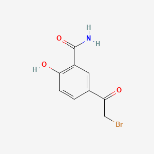 5-Bromoacetyl salicylamide chemical structure (CAS 73866-23-6)