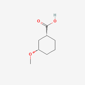 cis-3-Methoxycyclohexanecarboxylic acid chemical structure (CAS 73873-52-6)