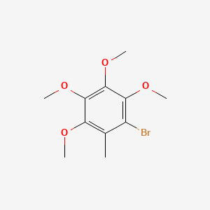 1-Bromo-2,3,4,5-tetramethoxy-6-methylbenzene chemical structure (CAS 73875-27-1)