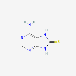 6-Aminopurine-8(9H)-thione chemical structure (CAS 7390-62-7)