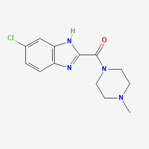 (5-Chloro-1H-benzo[d]imidazol-2-yl)(4-methylpiperazin-1-yl)methanone chemical structure (CAS 73903-17-0)
