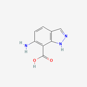 6-Amino-1H-indazole-7-carboxylic acid chemical structure (CAS 73907-95-6)