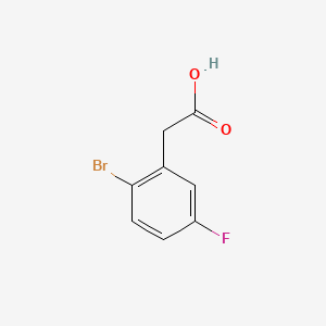 2-Bromo-5-fluorophenylacetic acid chemical structure (CAS 739336-26-6)
