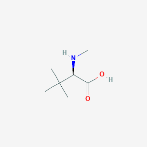 (R)-3,3-Dimethyl-2-(methylamino)butanoic acid chemical structure (CAS 739336-87-9)