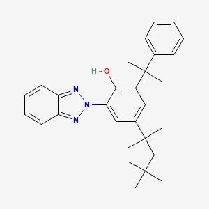 2-(2H-Benzotriazol-2-yl)-6-(1-methyl-1-phenylethyl)-4-(1,1,3,3-tetramethylbutyl)phenol chemical structure (CAS 73936-91-1)