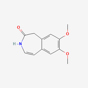 7,8-Dimethoxy-1,3-dihydro-2H-3-benzazepin-2-one chemical structure (CAS 73942-87-7)