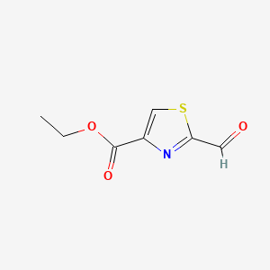 Ethyl 2-formylthiazole-4-carboxylate chemical structure (CAS 73956-17-9)