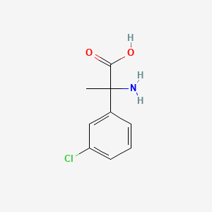 2-Amino-2-(3-chlorophenyl)propanoic acid chemical structure (CAS 7399-35-1)