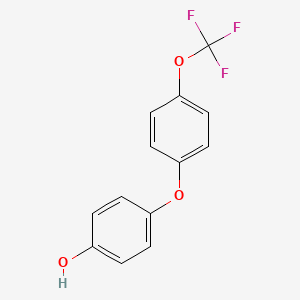 4-(4-(Trifluoromethoxy)phenoxy)phenol chemical structure (CAS 74030-45-8)