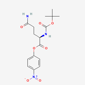 4-Nitrophenyl (tert-butoxycarbonyl)-D-glutaminate chemical structure (CAS 74086-23-0)
