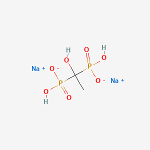 1-Hydroxyethane-1,1-diphosphonic acid disodium salt chemical structure (CAS 7414-83-7)