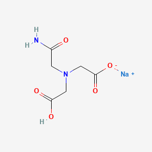 Sodium 2-((2-amino-2-oxoethyl)(carboxymethyl)amino)acetate chemical structure (CAS 7415-22-7)
