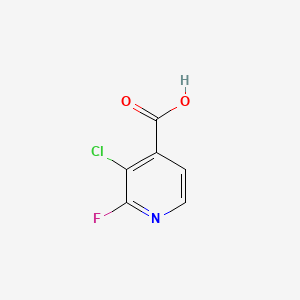 3-Chloro-2-fluoroisonicotinic acid chemical structure (CAS 741683-19-2)