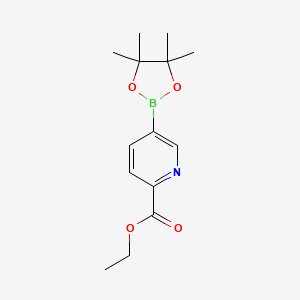 Ethyl 5-(4,4,5,5-tetramethyl-1,3,2-dioxaborolan-2-yl)picolinate chemical structure (CAS 741709-57-9)