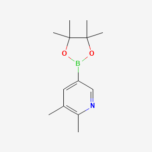 2,3-Dimethyl-5-(4,4,5,5-tetramethyl-1,3,2-dioxaborolan-2-yl)pyridine chemical structure (CAS 741709-65-9)
