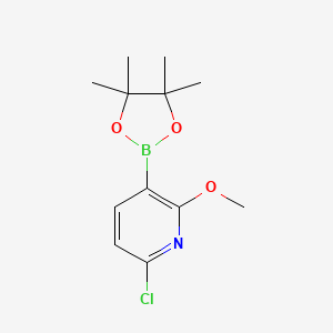 6-Chloro-2-methoxy-3-(4,4,5,5-tetramethyl-1,3,2-dioxaborolan-2-yl)pyridine chemical structure (CAS 741709-68-2)