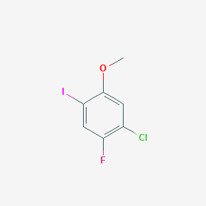 1-Chloro-2-fluoro-4-iodo-5-methoxybenzene chemical structure (CAS 741715-69-5)