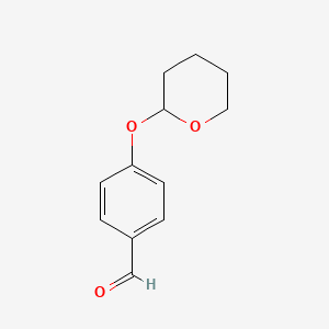 4-((Tetrahydro-2H-pyran-2-yl)oxy)benzaldehyde chemical structure (CAS 74189-56-3)