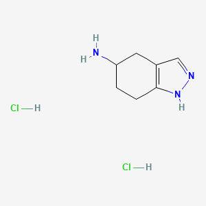 4,5,6,7-Tetrahydro-1H-indazol-5-amine dihydrochloride chemical structure (CAS 74197-17-4)