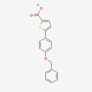 5-[4-(Benzyloxy)phenyl]-2-thiophenecarboxylic acid chemical structure (CAS 742058-34-0)