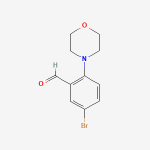 5-Bromo-2-morpholinobenzaldehyde chemical structure (CAS 742099-65-6)