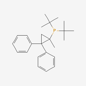 Di-tert-butyl(1-methyl-2,2-diphenylcyclopropyl)phosphine chemical structure (CAS 742103-27-1)