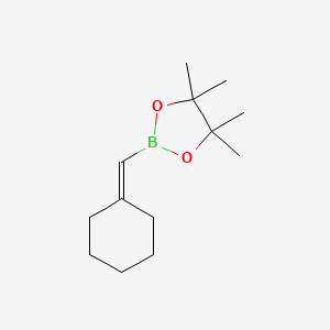 2-(Cyclohexylidenemethyl)-4,4,5,5-tetramethyl-1,3,2-dioxaborolane chemical structure (CAS 74213-49-3)