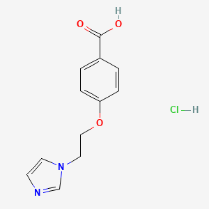4-(2-(1H-Imidazol-1-yl)ethoxy)benzoic acid hydrochloride chemical structure (CAS 74226-22-5)