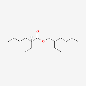 Hexanoic acid, 2-ethyl-, 2-ethylhexyl ester chemical structure (CAS 7425-14-1)