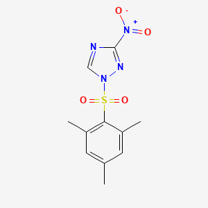 1-(Mesitylsulfonyl)-3-nitro-1H-1,2,4-triazole chemical structure (CAS 74257-00-4)