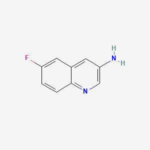 6-Fluoro-3-quinolineamine chemical structure (CAS 742699-00-9)
