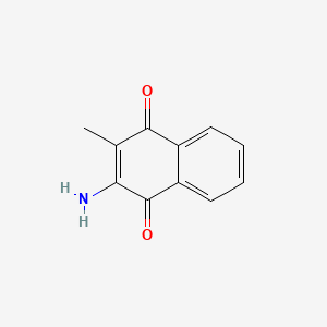 2-Amino-3-methylnaphthalene-1,4-dione chemical structure (CAS 7427-09-0)