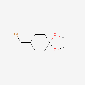 8-(Bromomethyl)-1,4-dioxaspiro[4.5]decane chemical structure (CAS 74286-87-6)