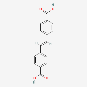 (E)-4,4'-(Ethene-1,2-diyl)dibenzoic acid chemical structure (CAS 74299-91-5)