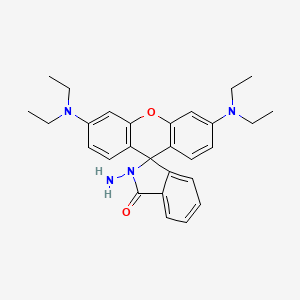 2-Amino-3',6'-bis(diethylamino)spiro[isoindoline-1,9'-xanthen]-3-one chemical structure (CAS 74317-53-6)