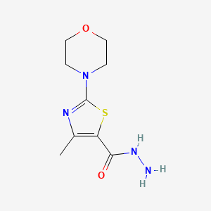 4-Methyl-2-morpholinothiazole-5-carbohydrazide chemical structure (CAS 743444-75-9)