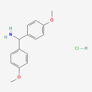 Bis(4-methoxyphenyl)methanamine hydrochloride chemical structure (CAS 7441-28-3)