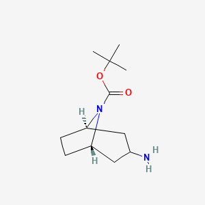 tert-Butyl exo-3-amino-8-azabicyclo[3.2.1]octane-8-carboxylate chemical structure (CAS 744183-20-8)