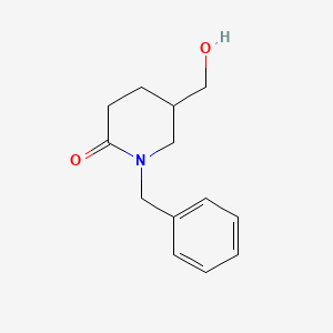 1-Benzyl-5-(hydroxymethyl)piperidin-2-one chemical structure (CAS 744212-68-8)