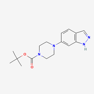 tert-Butyl 4-(1H-indazol-6-yl)piperazine-1-carboxylate chemical structure (CAS 744219-43-0)