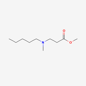 Methyl 3-(methyl(pentyl)amino)propanoate chemical structure (CAS 744266-99-7)