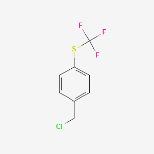 (4-(Chloromethyl)phenyl)(trifluoromethyl)sulfane chemical structure (CAS 74483-45-7)