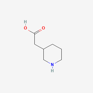 3-Piperidineacetic acid chemical structure (CAS 74494-52-3)
