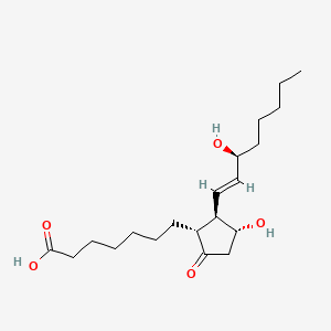 7-((1R,2R,3R)-3-Hydroxy-2-((S,E)-3-hydroxyoct-1-en-1-yl)-5-oxocyclopentyl)heptanoic acid chemical structure (CAS 745-65-3)