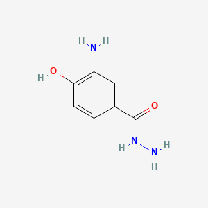 3-Amino-4-hydroxybenzohydrazide chemical structure (CAS 7450-57-9)